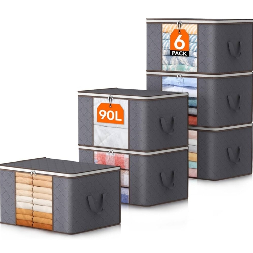 90L Large 6 Pack Storage Bins